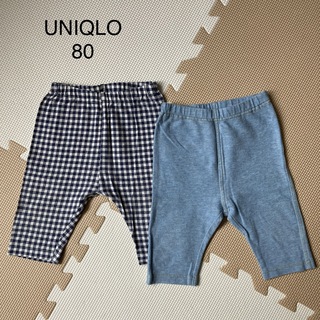 UNIQLO - ユニクロ レギンス 7分丈 80サイズ 2枚セット