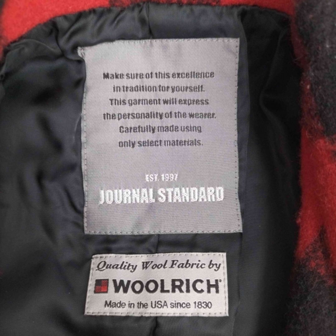 WOOLRICH(ウールリッチ)のWOOLRICH(ウールリッチ) カウレザー ウールチェック ダブルライダース メンズのジャケット/アウター(ライダースジャケット)の商品写真