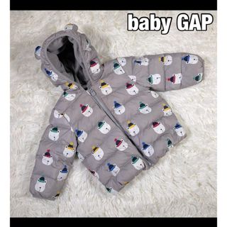 babyGAP - 【baby GAP】クマさん総柄 くま耳フードダウン 18〜24ヶ月