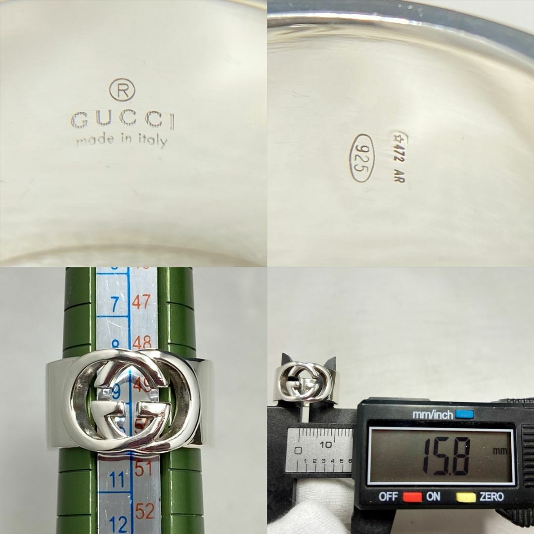 Gucci(グッチ)の新品仕上 グッチ インターロッキング ワイド リング 指輪 シルバー 9号 レディースのアクセサリー(リング(指輪))の商品写真