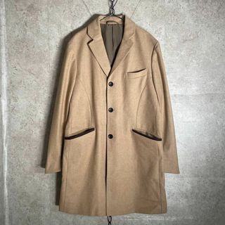 スーツカンパニー(THE SUIT COMPANY)のスーツカンパニー ヘリンボーン チェスターコート ウール Lサイズ(チェスターコート)