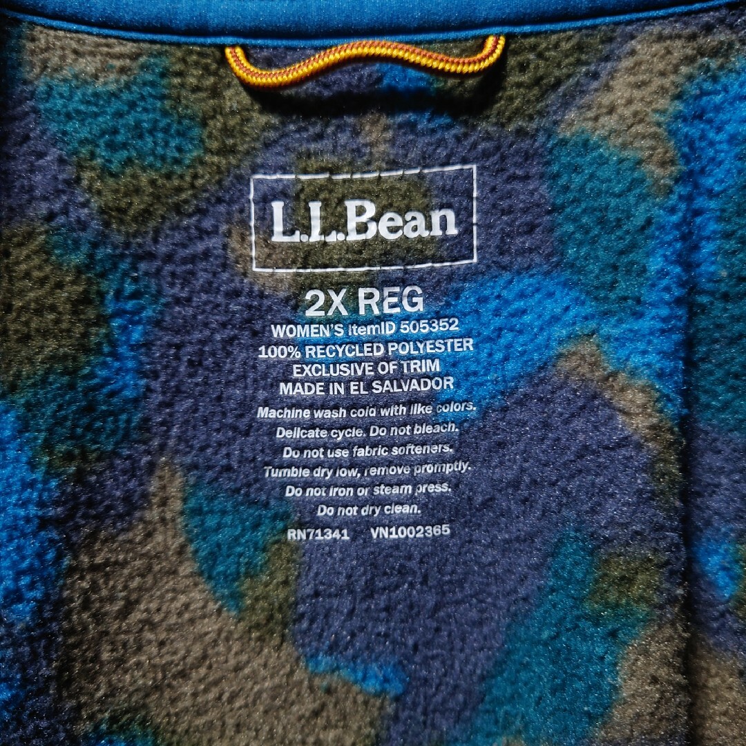 L.L.Bean(エルエルビーン)の【L.L.Bean】総柄 プルオーバーハーフジップフリースジャケットA-1741 レディースのジャケット/アウター(その他)の商品写真