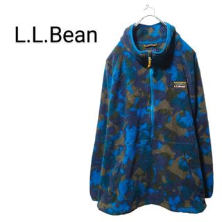 エルエルビーン(L.L.Bean)の【L.L.Bean】総柄 プルオーバーハーフジップフリースジャケットA-1741(その他)