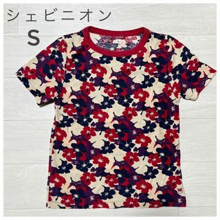 シェビニオン(CHEVIGNON)のシェビニオンガール ボタニカルTシャツ 花柄 Sサイズ(Tシャツ(半袖/袖なし))