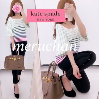 ケイトスペードニューヨーク(kate spade new york)の【新品】ケイトスペード ハーフ袖ニット トップス (Tシャツ(半袖/袖なし))