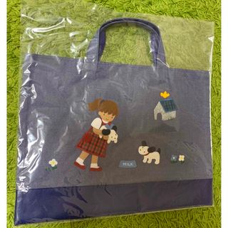 ファミリア(familiar)の【完売品】☆ファミリア　デニムバッグ☆女の子　犬　通園　通学　絵本バッグ　女の子(レッスンバッグ)