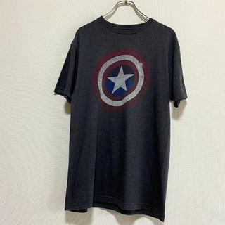 マーベル(MARVEL)のアメリカ古着　MARVEL　キャプテンアメリカ　ロゴ　Tシャツ　半袖　J383(Tシャツ/カットソー(半袖/袖なし))