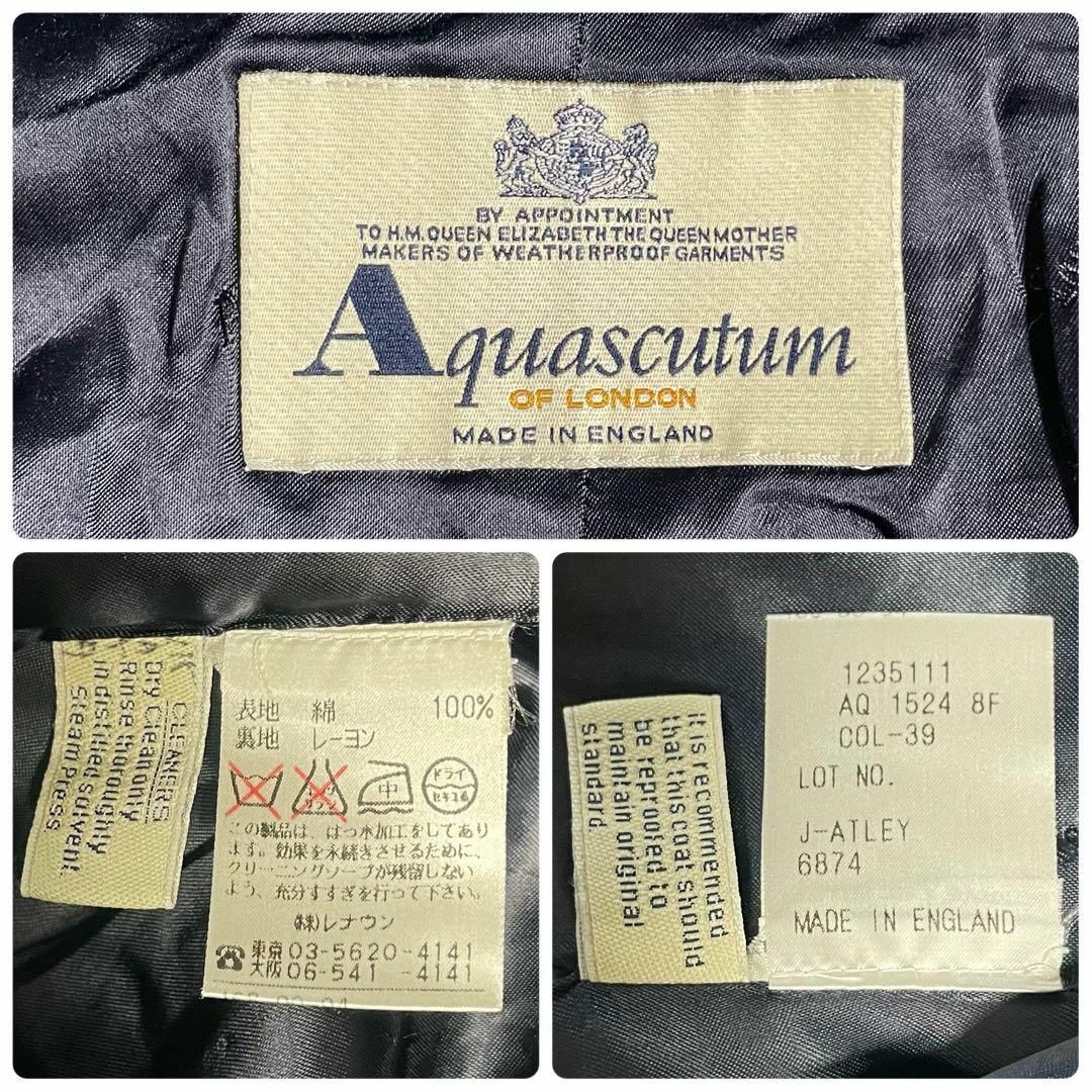 AQUA SCUTUM(アクアスキュータム)のイングランド製 90sヴィンテージ Aquascutum ステンカラーコート メンズのジャケット/アウター(チェスターコート)の商品写真