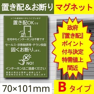 置き配とお断りを一石二鳥で解決するマグネットB　置き配　猫　宅配ボックス　ポスト(その他)