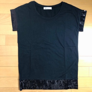 ビューティアンドユースユナイテッドアローズ(BEAUTY&YOUTH UNITED ARROWS)のBEAUTY&YOUTH UNITED ARROWS 黒スパンコールTシャツ(Tシャツ(半袖/袖なし))