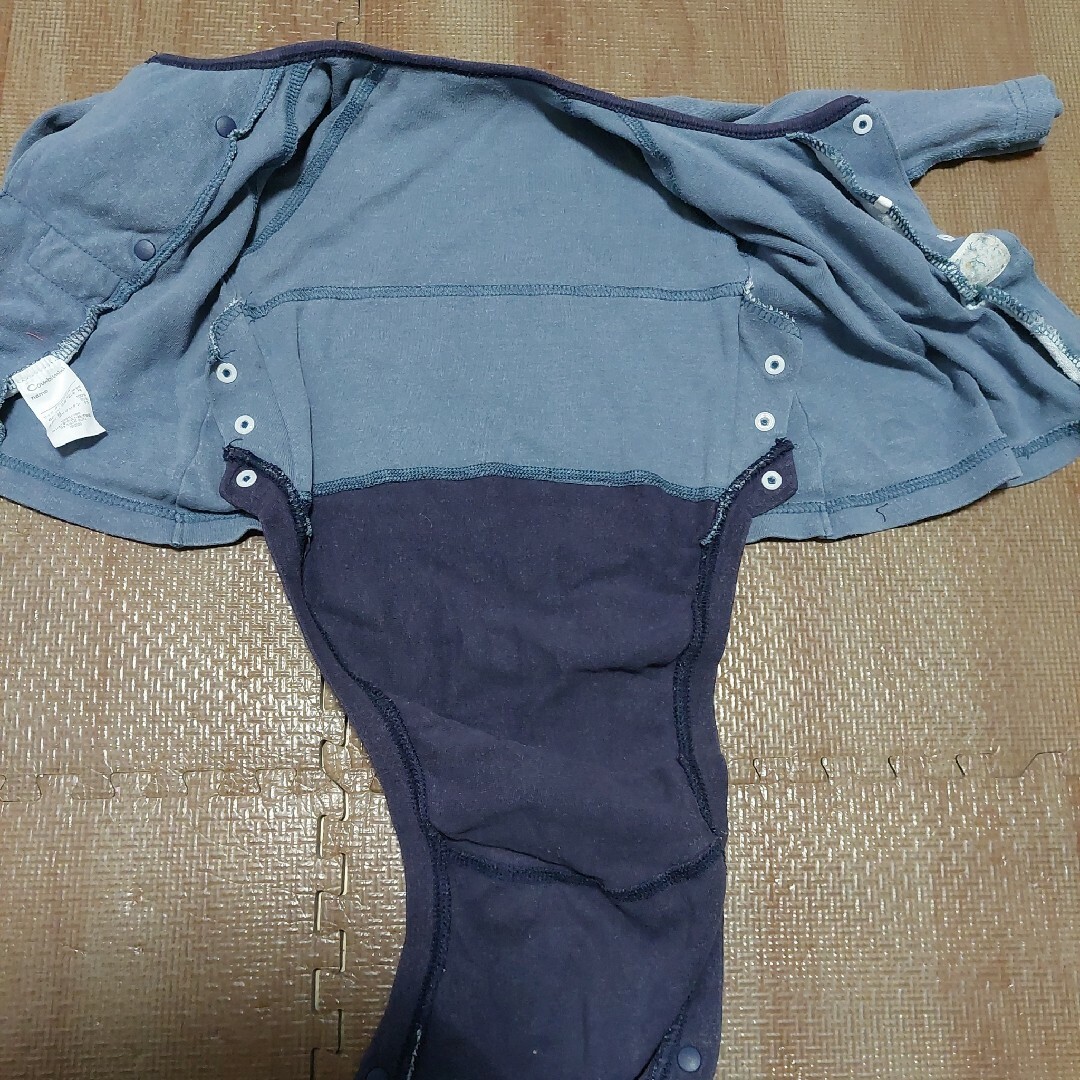 Combi mini(コンビミニ)のコンビミニ ラップコンパクト 60-70cm 長袖2枚組 キッズ/ベビー/マタニティのベビー服(~85cm)(ロンパース)の商品写真