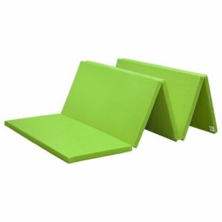 【色: グリーン】KaRaDaStyle 体操 マット 折りたたみ プレイマット(トレーニング用品)