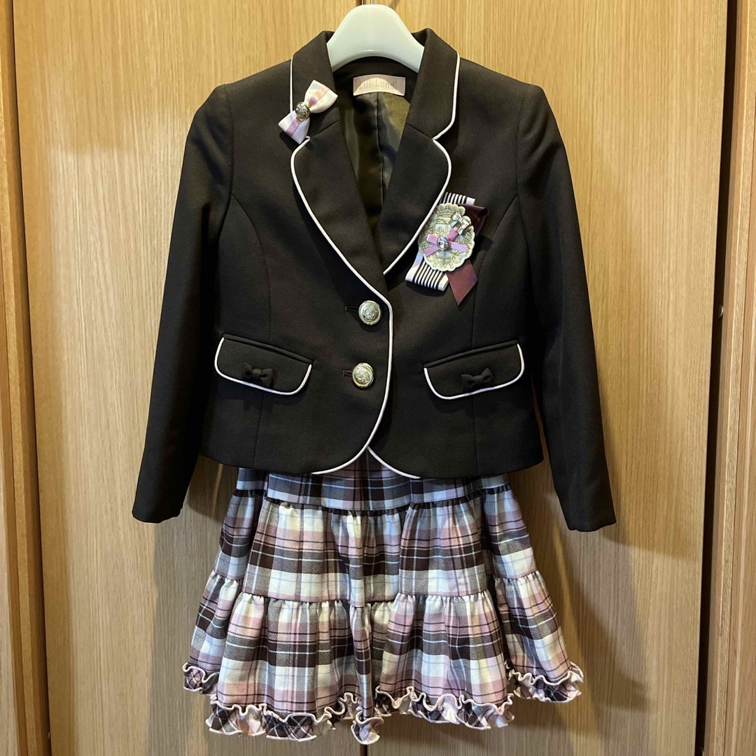 卒園式入学式スーツ　120cm キッズ/ベビー/マタニティのキッズ服女の子用(90cm~)(ドレス/フォーマル)の商品写真