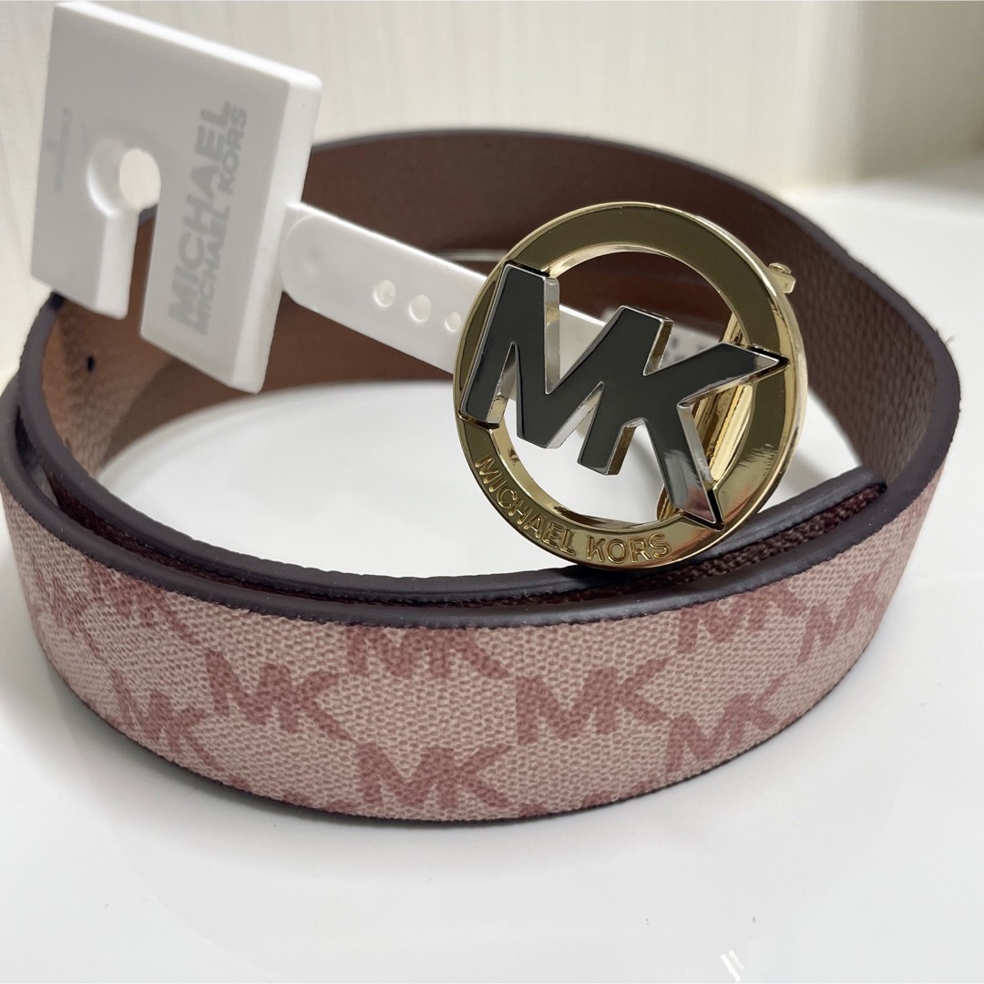 Michael Kors(マイケルコース)の新品タグ付き　マイケルコース   レディース　ロゴ　ベルト　S ピンク レディースのファッション小物(ベルト)の商品写真