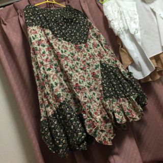 vintage U.S.A ロングスカート(ロングスカート)