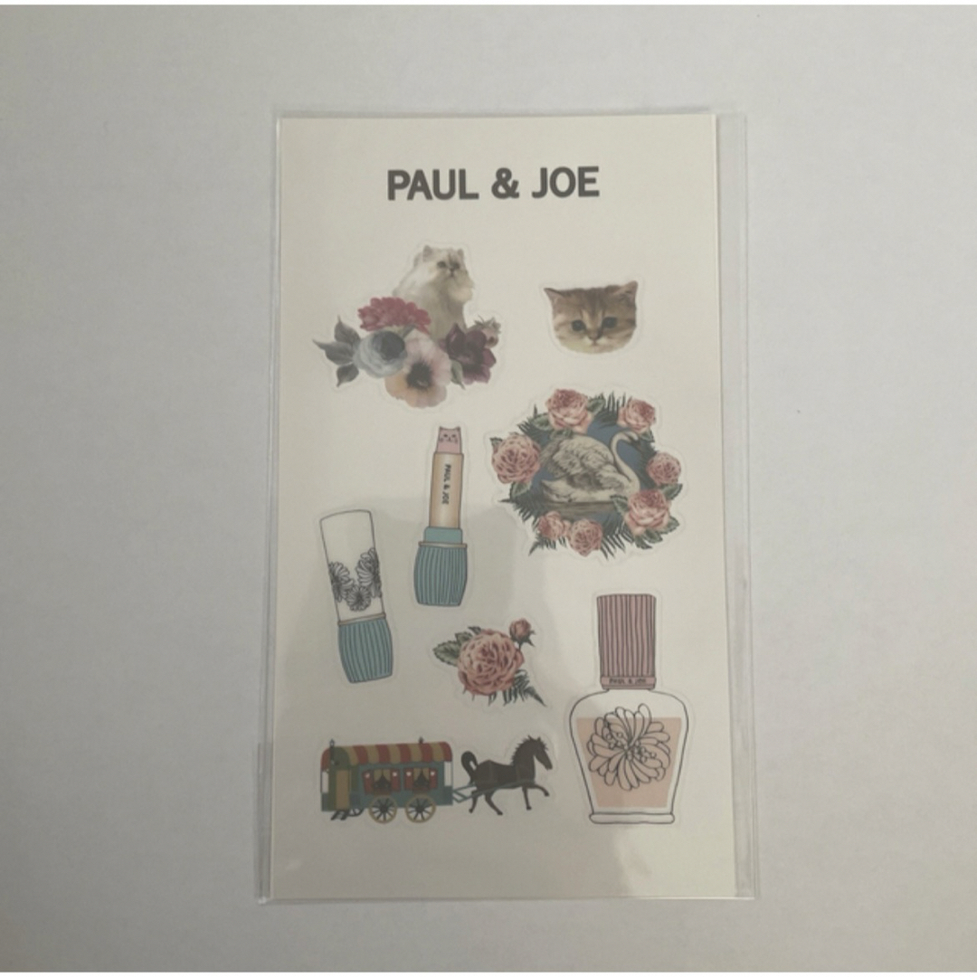 PAUL & JOE(ポールアンドジョー)のポール&ジョー　ジッパーケース&猫コスメステッカーセット　ジプシーヌネット エンタメ/ホビーのコレクション(ノベルティグッズ)の商品写真