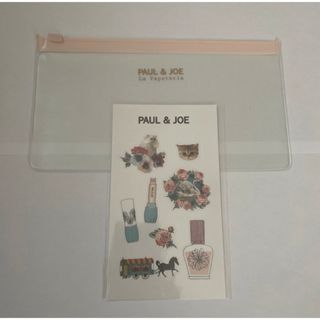 ポールアンドジョー(PAUL & JOE)のポール&ジョー　ジッパーケース&猫コスメステッカーセット　ジプシーヌネット(ノベルティグッズ)