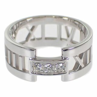ティファニー(Tiffany & Co.)のK18WG 3PD アトラス オープンリング 指輪(リング(指輪))