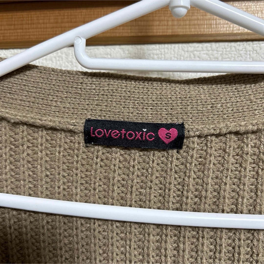 lovetoxic(ラブトキシック)のカーディガン　ラブトキシック  140 難あり キッズ/ベビー/マタニティのキッズ服女の子用(90cm~)(カーディガン)の商品写真