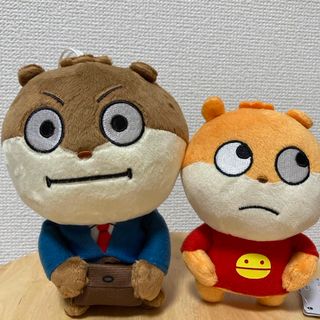 アンパンマン(アンパンマン)のにしむらゆうじ作品　こねずみ　ぬいぐるみ／マスコットキーホルダー　2体セット(キャラクターグッズ)