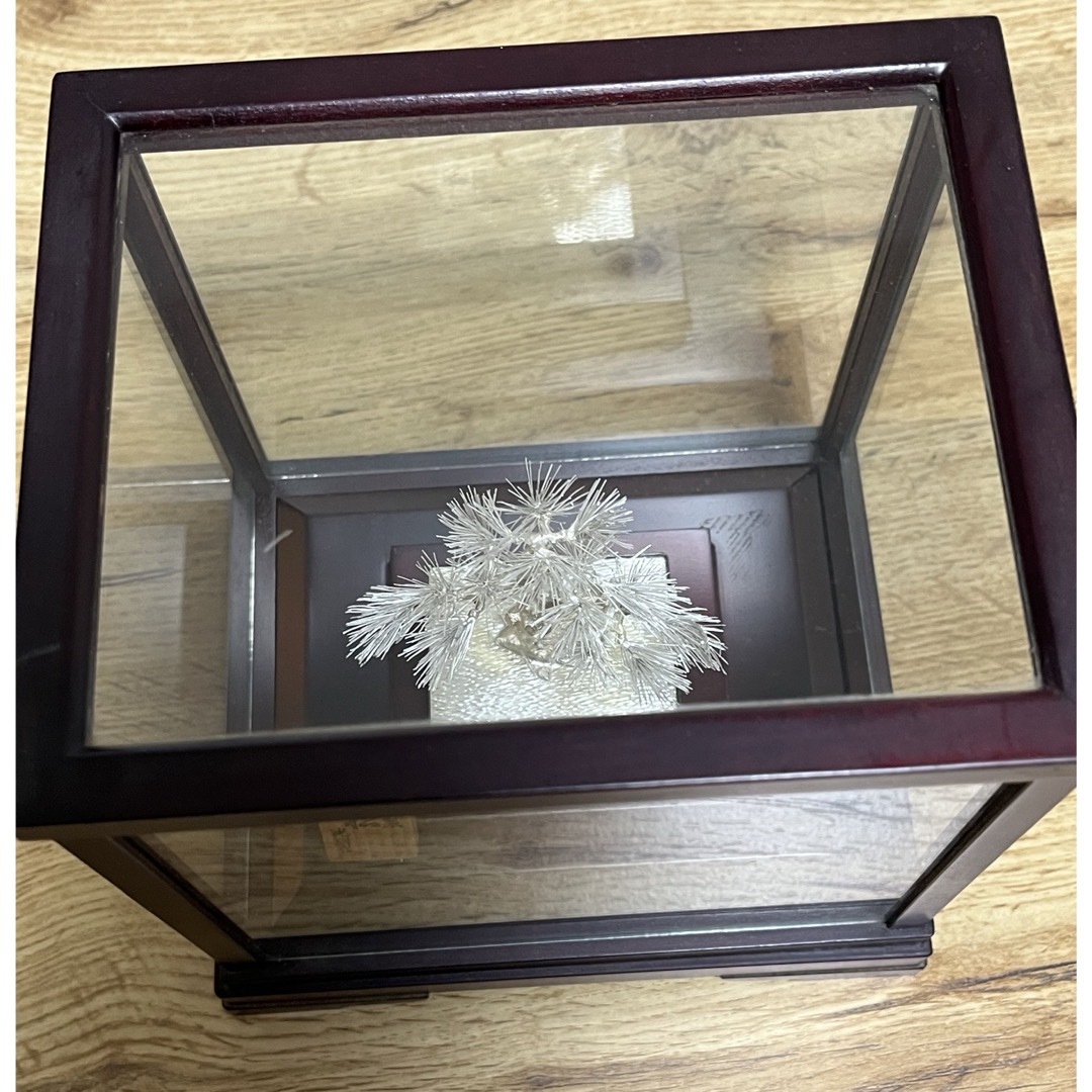 光則純銀 工芸年代物 額裝(松) 忍び込ん 純銀製 光則純銀 工芸年代物 額裝(松) 忍び込ん 純銀製