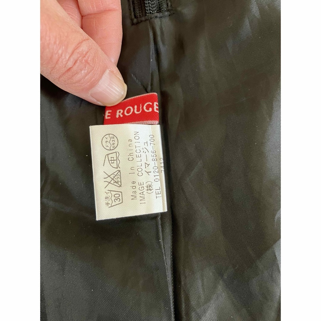 IMAGE(イマージュ)の【送料込】IMAGE ROUGE 黒系 スカート 美品 レディースのスカート(ひざ丈スカート)の商品写真