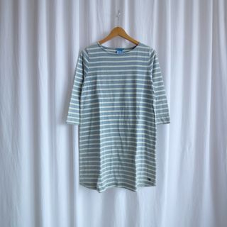 オーシャンパシフィック(OCEAN PACIFIC)のOP☆新品タグ付き☆ボーダーワンピース/M/ブルー☆48-28(ミニワンピース)