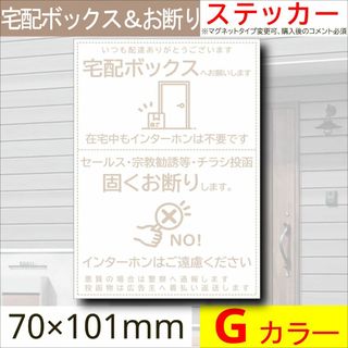 宅配ボックス＆お断りを一石二鳥で解決するステッカーG 政府ポイント決定(玄関収納)