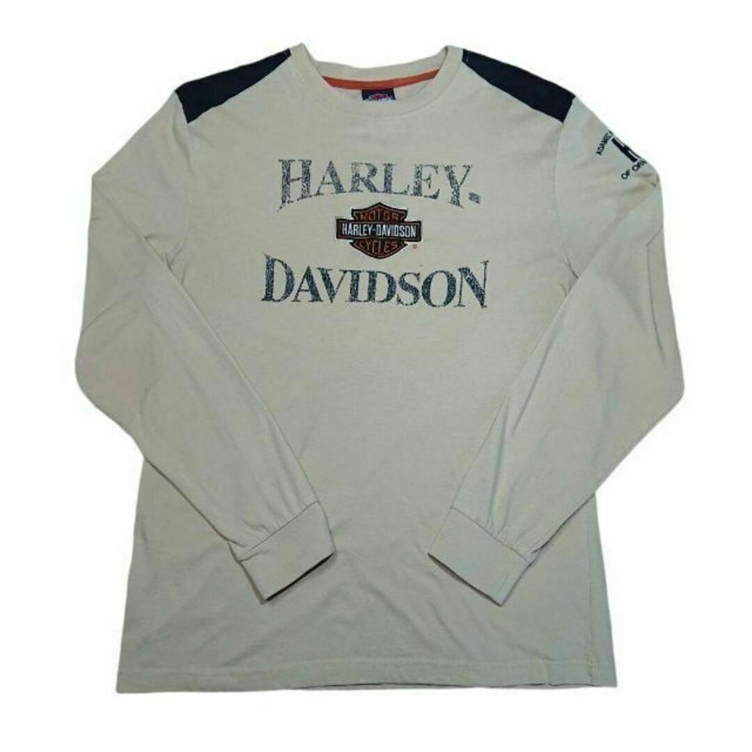 Hurley(ハーレー)のHarley Davidson 刺繍 ビッグプリント ロンT 古着 ハーレー メンズのトップス(Tシャツ/カットソー(七分/長袖))の商品写真