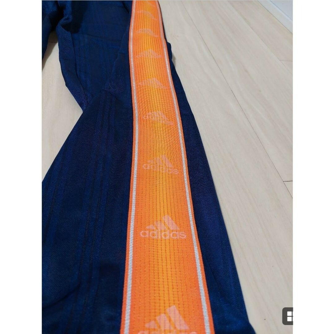 adidas(アディダス)の美品 adidas ジャージ パンツ ブルー オレンジ ストライプ スポーツ/アウトドアのサッカー/フットサル(ウェア)の商品写真