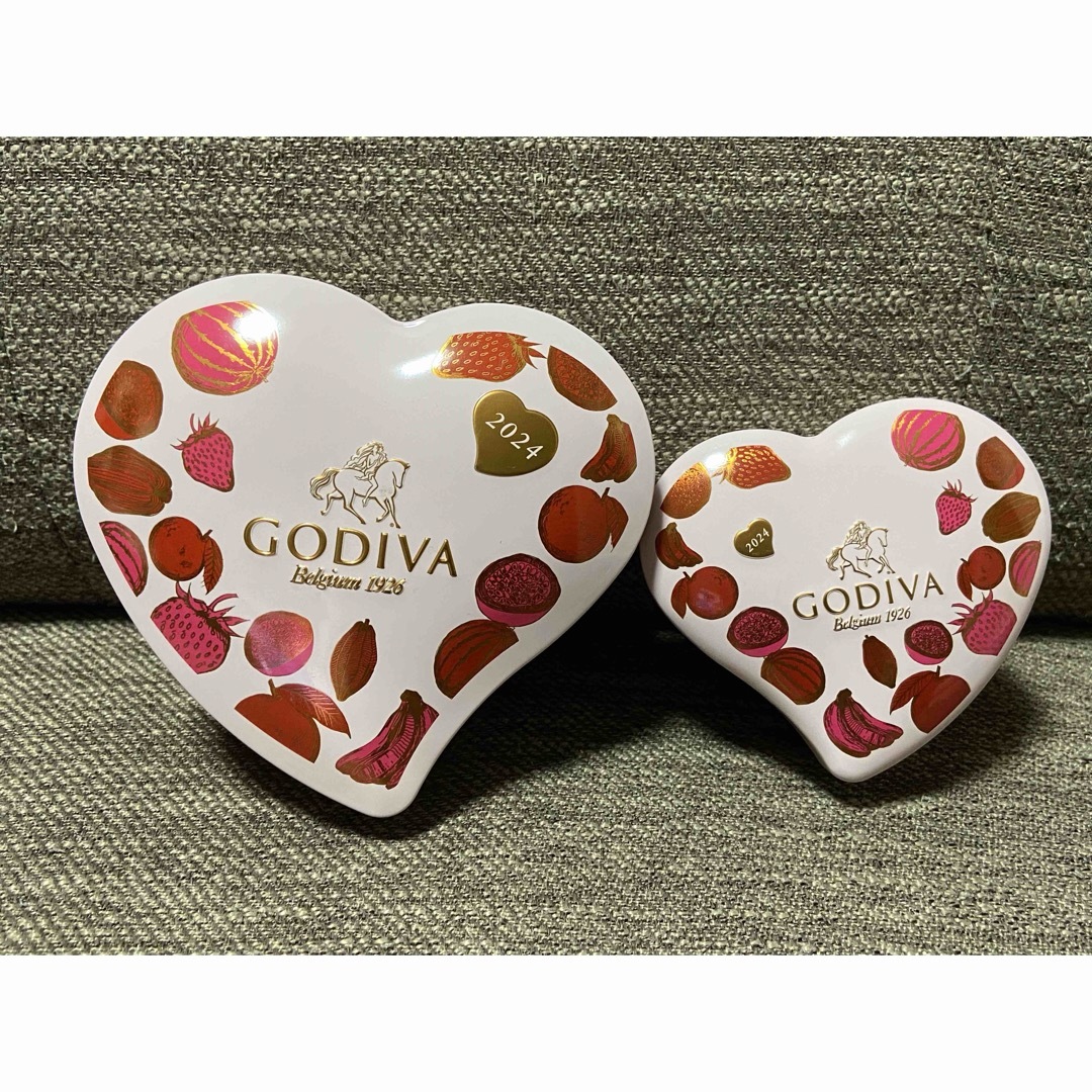 GODIVA(ゴディバ)のGODIVA ゴディバ　空き缶　お菓子缶　4個セット インテリア/住まい/日用品のインテリア小物(小物入れ)の商品写真