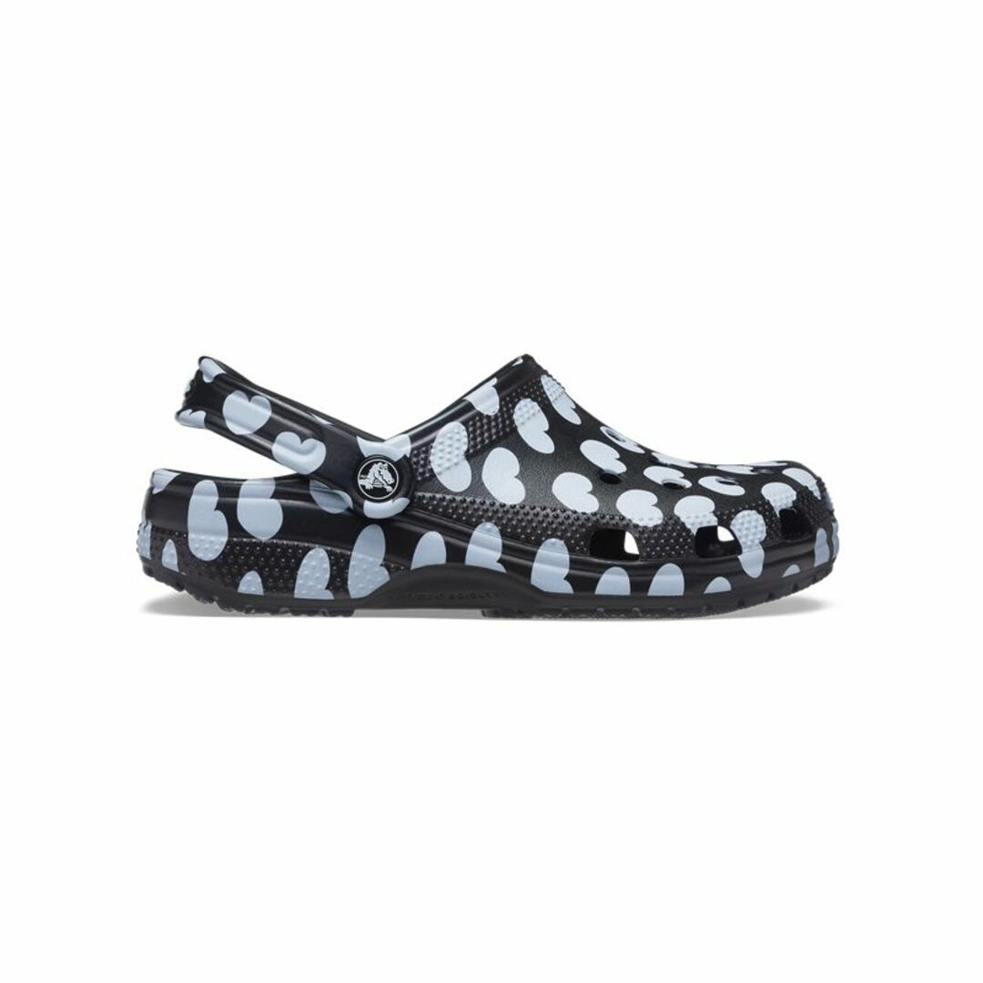 crocs(クロックス)の22cm クロックス クラシック ハート プリント クロッグ ブラック ホワイト レディースの靴/シューズ(サンダル)の商品写真