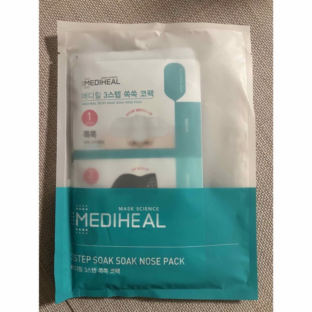 MEDIHEAL(メディヒール)の新品未開封！メディヒール3ステップソクソクノーズパック（10P コスメ/美容のスキンケア/基礎化粧品(パック/フェイスマスク)の商品写真