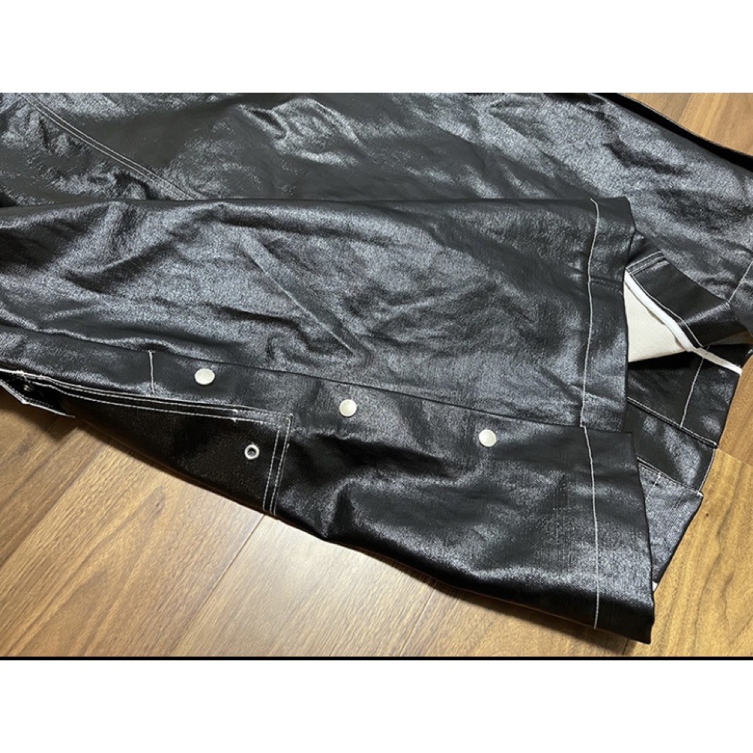 DIESEL(ディーゼル)の新品 DIESEL  キャンバス トレンチコート Black メンズMサイズ メンズのジャケット/アウター(トレンチコート)の商品写真