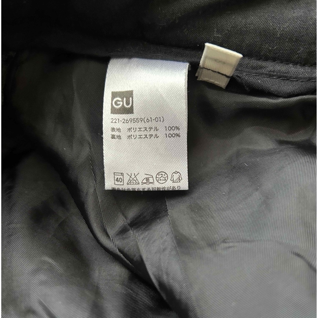 GU(ジーユー)の美品　GU ワイドパンツ ガウチョパンツ　クロップドパンツ　ブラック　S レディースのパンツ(クロップドパンツ)の商品写真