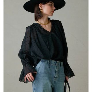 ラウンジドレス(Loungedress)のLoungedress ドット シースルー  ブラウス(シャツ/ブラウス(長袖/七分))