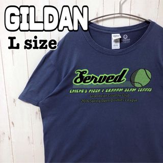 ギルタン(GILDAN)のGILDAN ギルダン ビッグシルエット Tシャツ 半袖 青 Lサイズ 海外古着(Tシャツ/カットソー(半袖/袖なし))