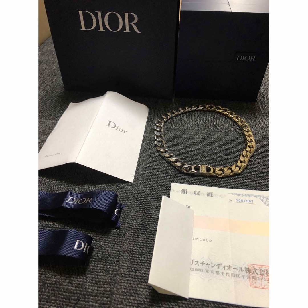 Dior(ディオール)の【限定】DIOR CD ICON ゴールドシルバーコンビチェーンリンクネックレス メンズのアクセサリー(ネックレス)の商品写真