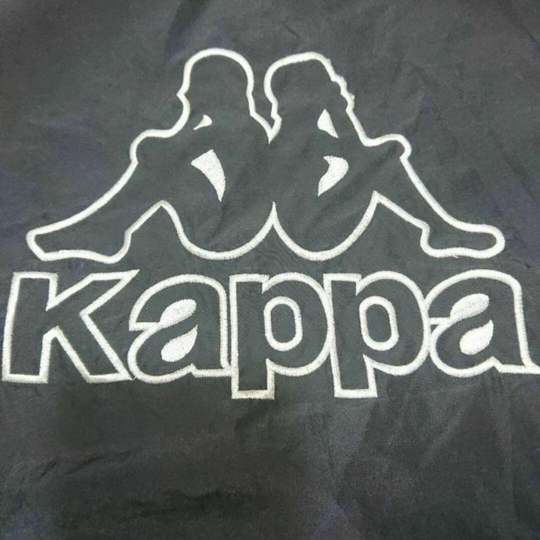 Kappa(カッパ)のKappa ナイロンジャケット ジャージ ビッグロゴ 刺繍 古着 カッパ 黒 メンズのジャケット/アウター(ナイロンジャケット)の商品写真