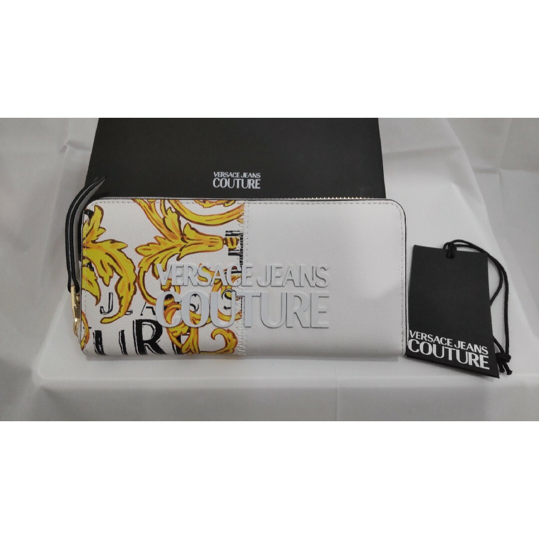 限定品】VERSACE JEANS COUTURE 長財布 ホワイトの通販 by LAZY CIRCLE