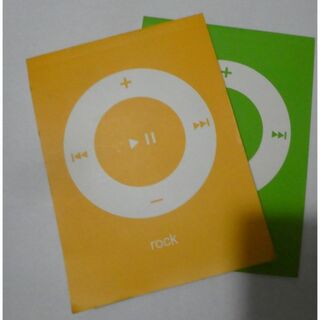IPOD メモ帳 2冊 (橙色、緑色)(ノート/メモ帳/ふせん)