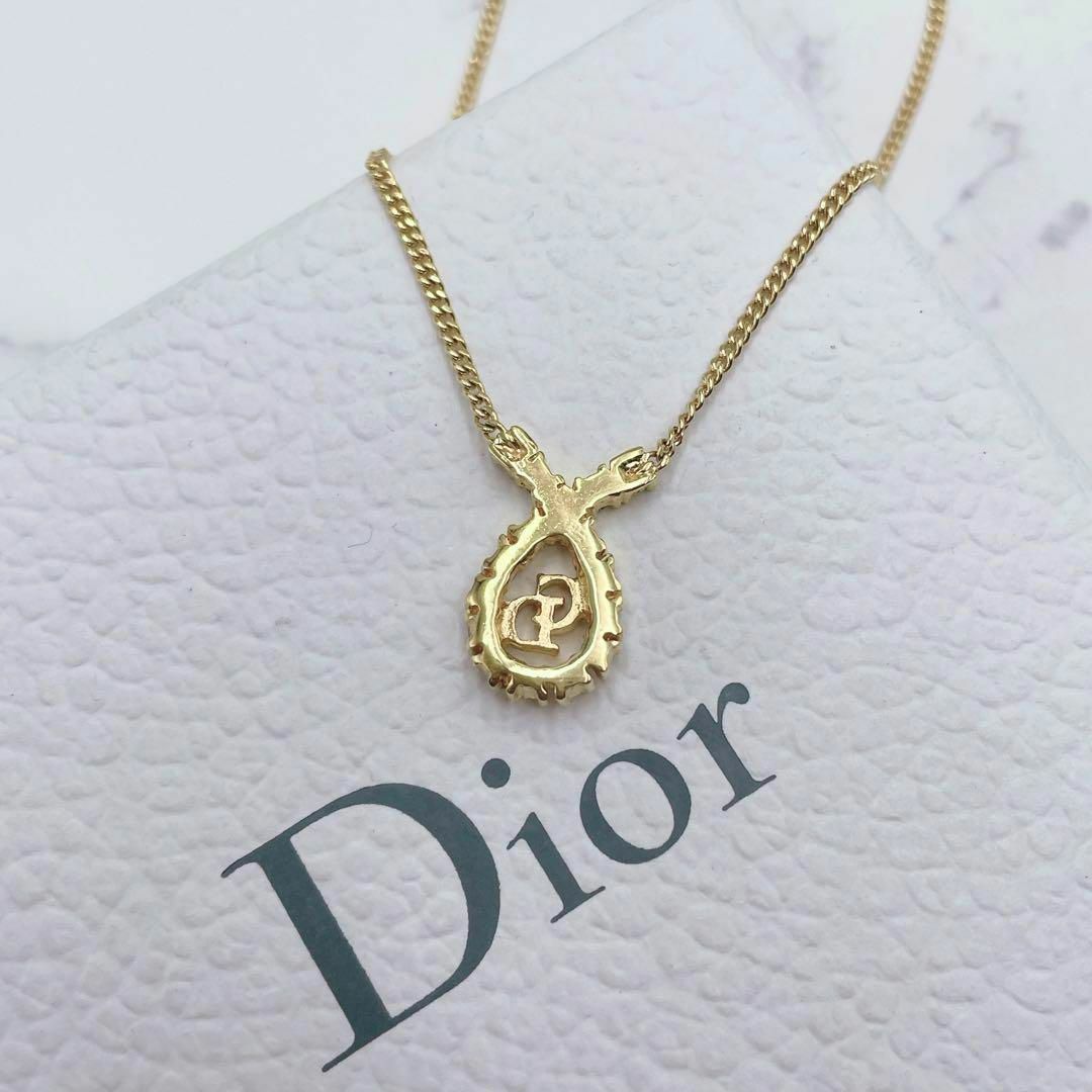 ✨極美品✨Dior CDロゴ ネックレス ラインストーン ヴィンテージ ゴールド