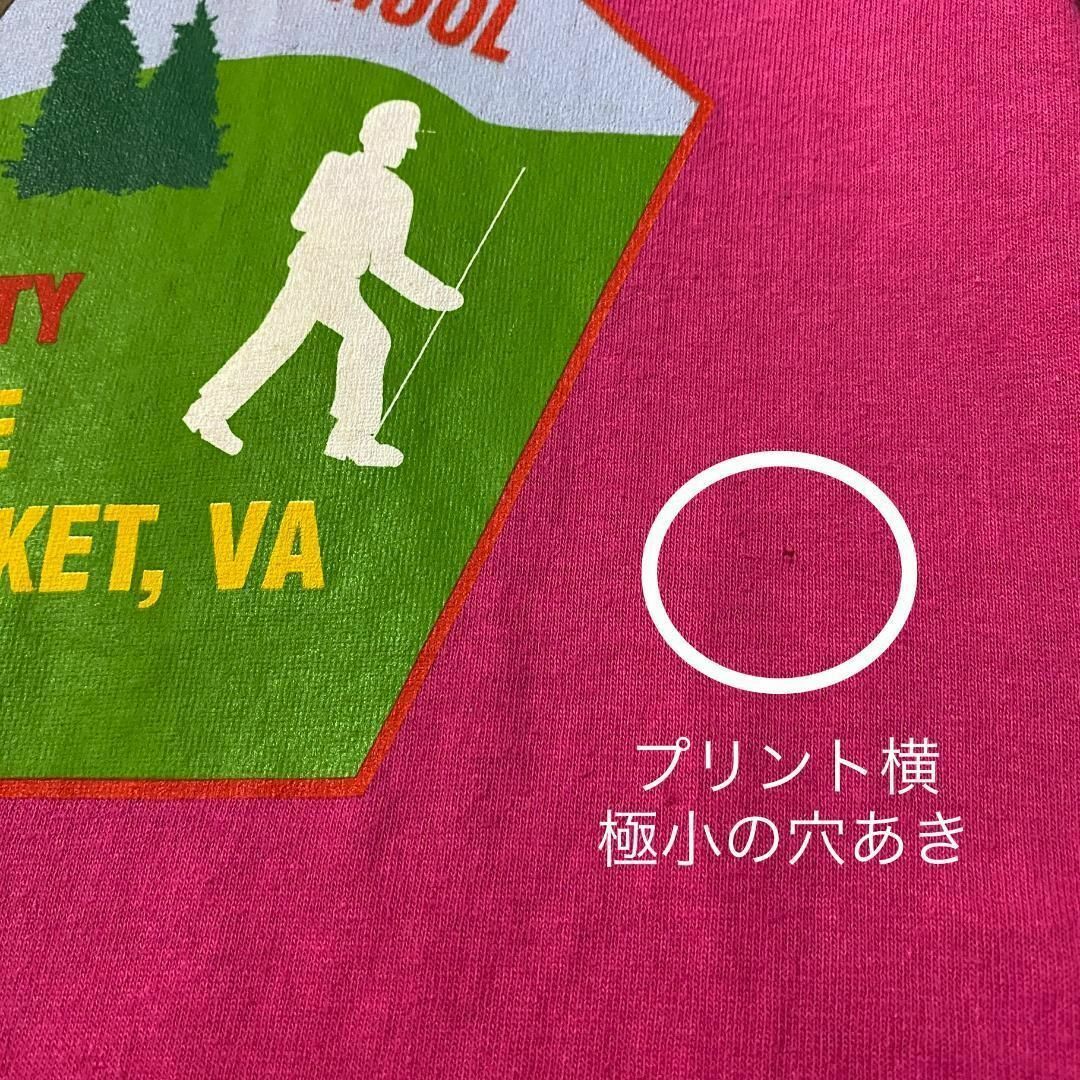 GILDAN(ギルタン)のUSA古着　半袖Tシャツ　ピンク　ギルダン　GILDAN　大判プリント　F183 メンズのトップス(Tシャツ/カットソー(半袖/袖なし))の商品写真