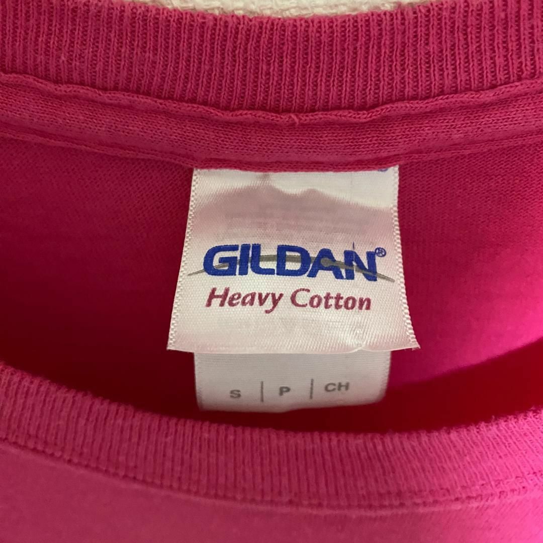 GILDAN(ギルタン)のUSA古着　半袖Tシャツ　ピンク　ギルダン　GILDAN　大判プリント　F183 メンズのトップス(Tシャツ/カットソー(半袖/袖なし))の商品写真