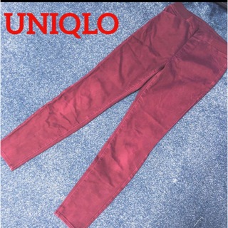 ユニクロ(UNIQLO)のUNIQLO ヒートテック　パンツ　M  ワインレッド　ストレッチパンツ(スキニーパンツ)