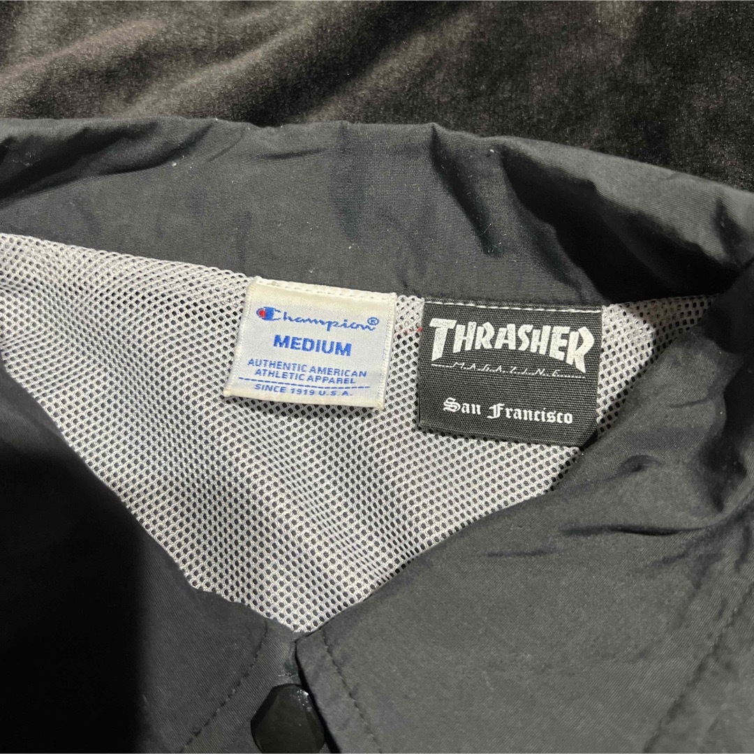 THRASHER(スラッシャー)のTHRASHER チャンピオン スラッシャー ナイロンジャケット ジャケット M メンズのジャケット/アウター(ナイロンジャケット)の商品写真