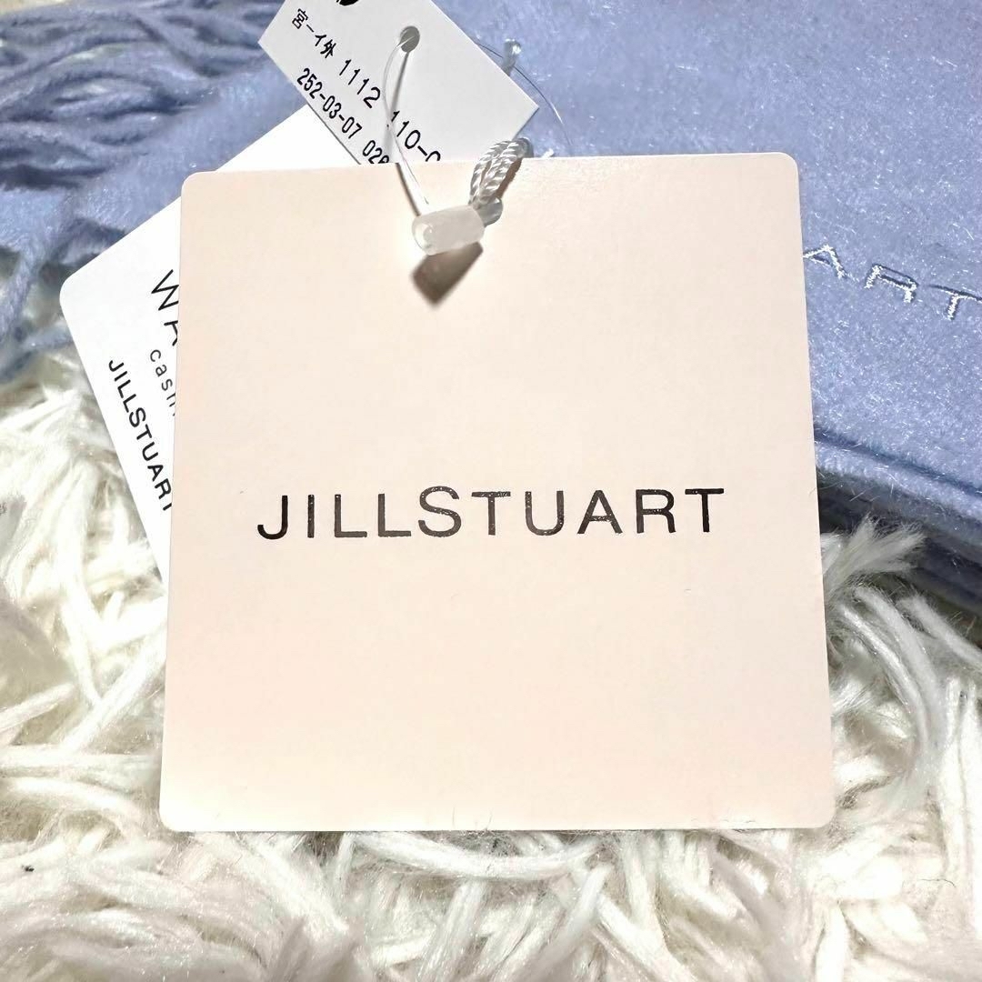 JILLSTUART(ジルスチュアート)の未使用タグ付✨ジルスチュアート 洗えるカシミヤ100% ストール マフラー 水色 レディースのファッション小物(マフラー/ショール)の商品写真