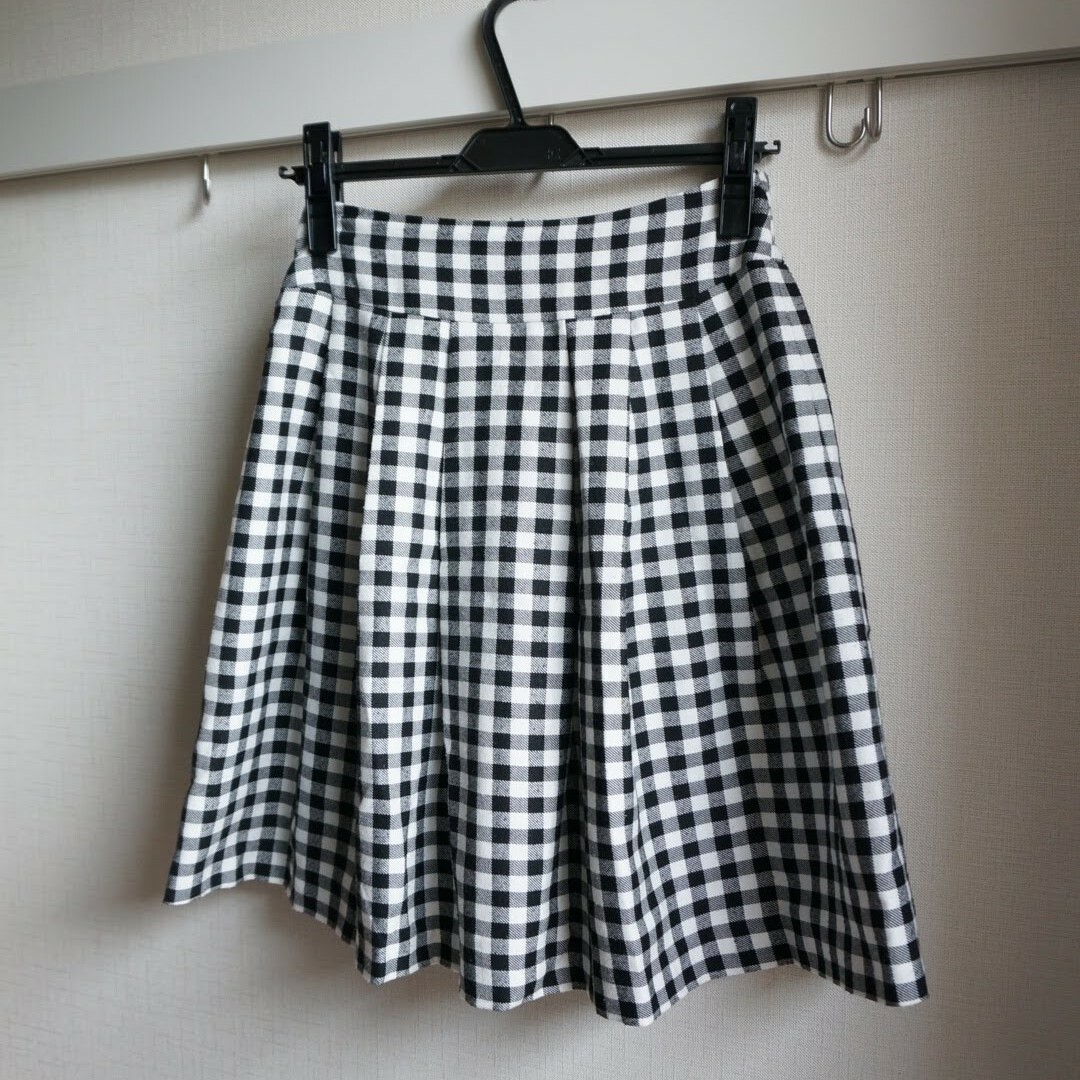 【美品】ギンガムチェック　スカート レディースのスカート(ひざ丈スカート)の商品写真