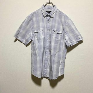 ヴィンテージ(VINTAGE)のアメリカ古着　半袖 シャツ　チェック柄　コットンシャツ　アメカジ　A177(Tシャツ/カットソー(半袖/袖なし))