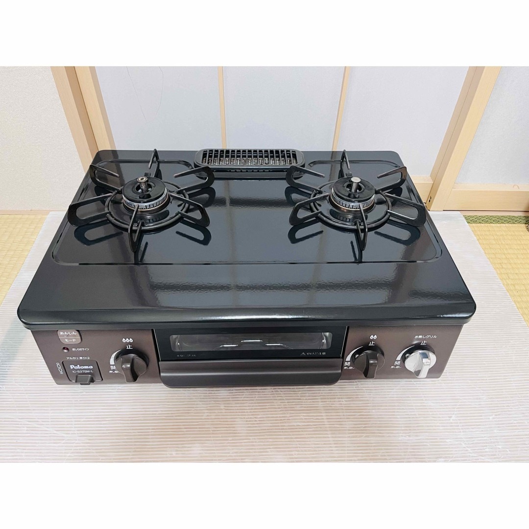 パロマテーブルコンロ 都市ガス(13A)IC-S37-BM-L 散らかり パロマテーブルコンロ 都市ガス(13A)IC-S37-BM-L 散らかり